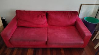 Sofá rojo 3 plazas 