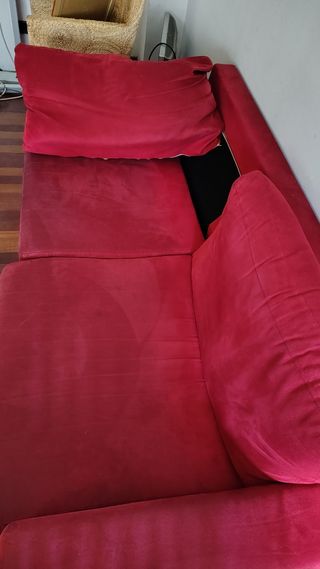 Sofá rojo 3 plazas 