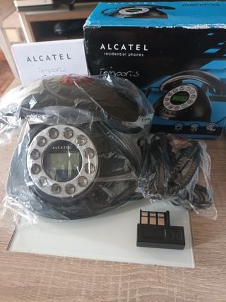 Teléfono retro Alcatel negro