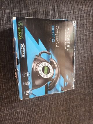 Teléfono retro Alcatel negro