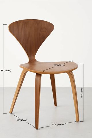 Silla de madera maciza marrón