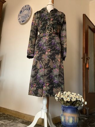 Abito lungo vintage floreale tg 52