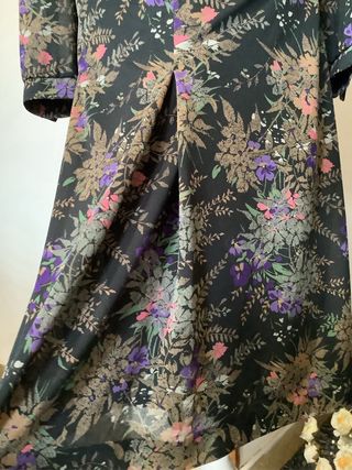 Abito lungo vintage floreale tg 52