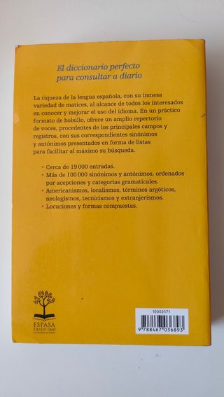 Diccionario de sinónimos y antónimos