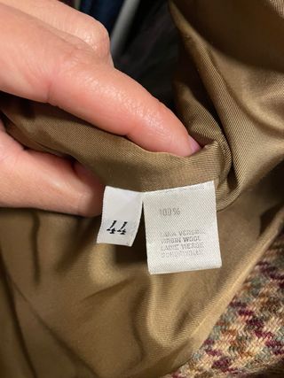 Americana vintage cuadros marrón beige