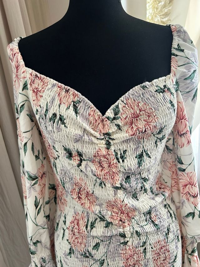 Vestito floreale lungo taglia L