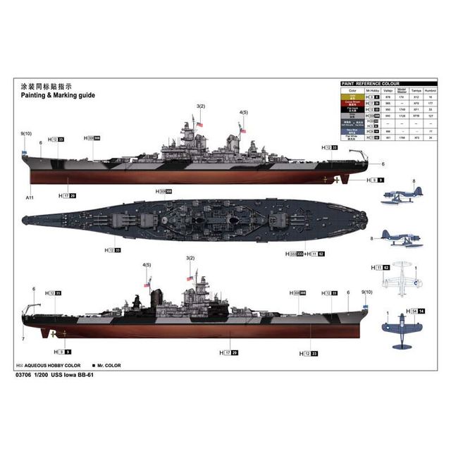 Maqueta USS Iowa BB-61 1/200 NUEVO 03706