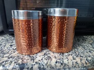 2 Latas cobre vintage 
