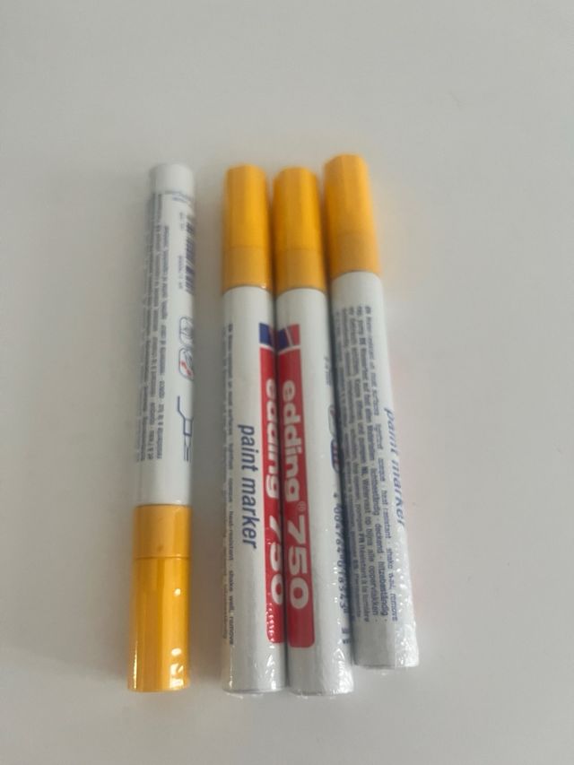 4 Rotuladores edding 750 Amarillos