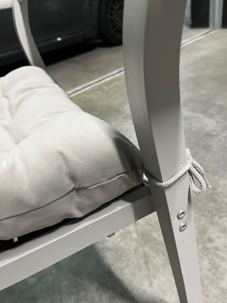 4 sillas jardín - madera y metal - Incluye cojines