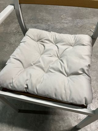 4 sillas jardín - madera y metal - Incluye cojines