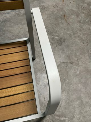 4 sillas jardín - madera y metal - Incluye cojines