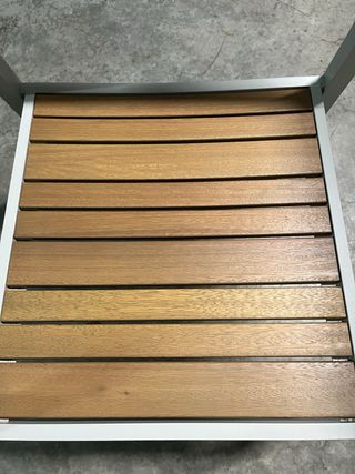 4 sillas jardín - madera y metal - Incluye cojines