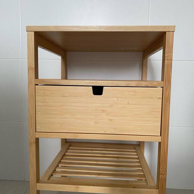 Mesita noche bambú IKEA Nordkisa