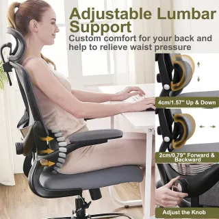 Silla oficina ergonómica TONFARY gris