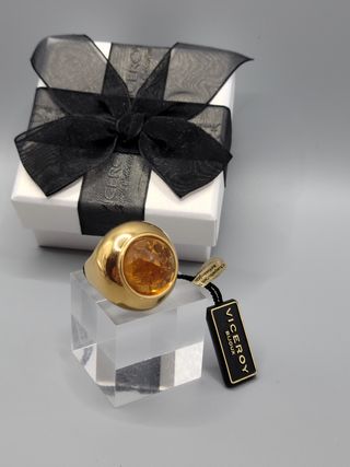 Anillo Viceroy oro chapado 18k ámbar