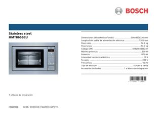 Microondas Bosch Innowave integrable