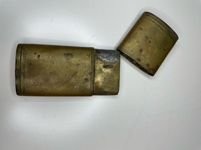 Antigua Petaca Ejercito Frances Latón. 
1900-1920 