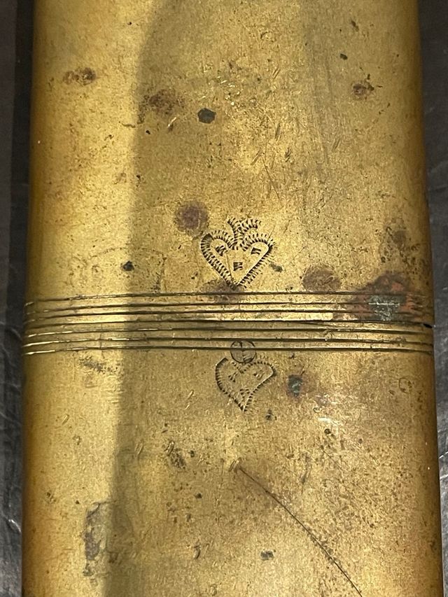 Antigua Petaca Ejercito Frances Latón. 
1900-1920 