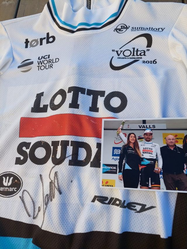 Maillot Lotto Soudal Volta 2016 firmado De gendt