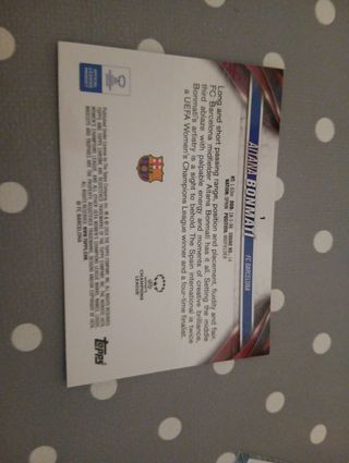 Aitana Bonmatí Barcelona Topps champions número 1