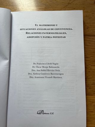 El matrimonio y situaciones análogas de convive...