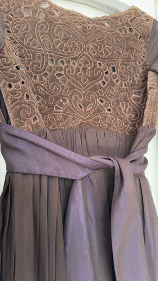 Fiesta Vestido Hoss Intropía marrón-púrpura