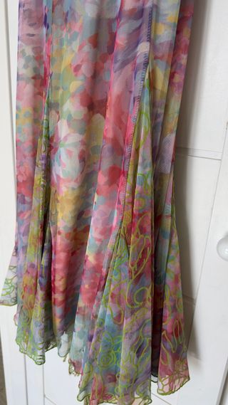 Fiesta Vestido midi floral sin mangas