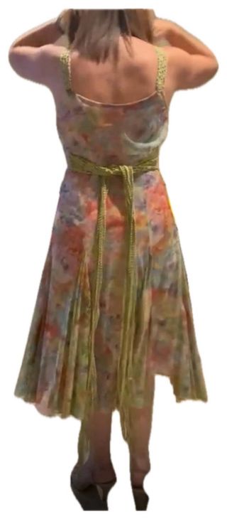 Fiesta Vestido midi floral sin mangas