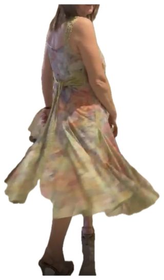 Fiesta Vestido midi floral sin mangas