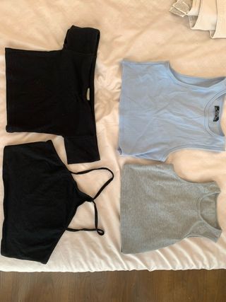 4 tops - Negro y Azul
