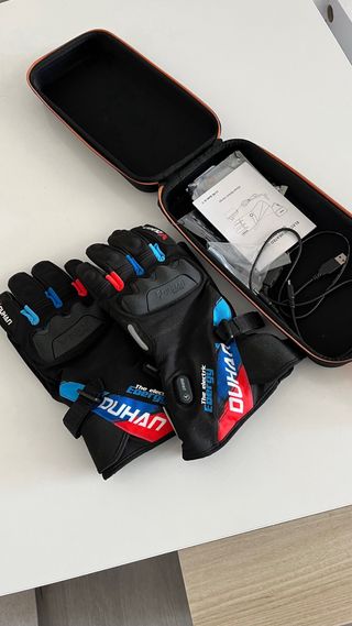 Guantes moto Duhan calefactables. Talla XL