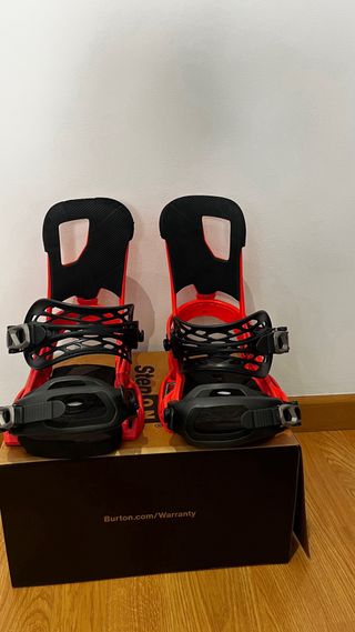 Fijaciones Burton Cartel rojas snowboard