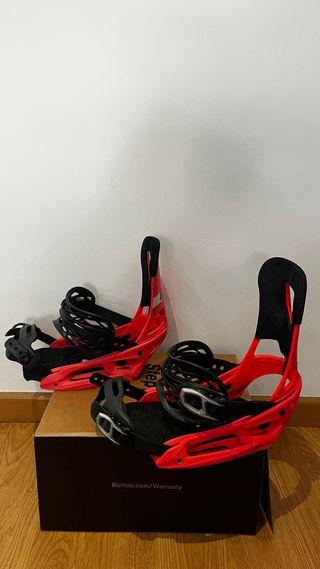 Fijaciones Burton Cartel rojas snowboard