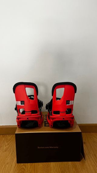 Fijaciones Burton Cartel rojas snowboard