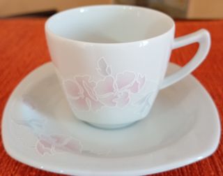 Set 6 tazzine caffè porcellana rosa