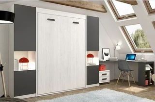 CAMA ABATIBLE MATRIMONIO CON ARMARIOS LIDER