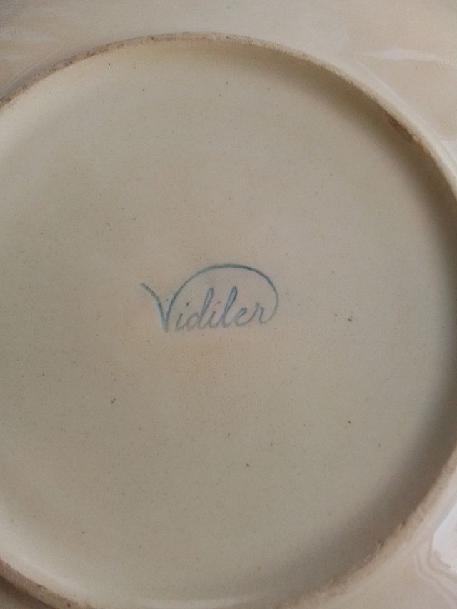 4 Platos antiguos Vidrier