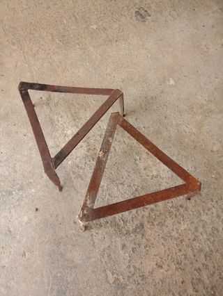 2 soportes paella - hierro