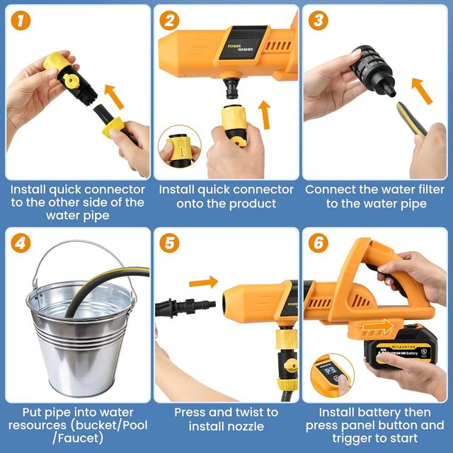 NUEVA Hidrolimpiadora Inalámbrica 21V AOSTOK