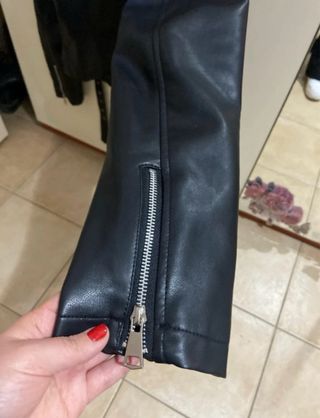 Giacca pelle nera nuova