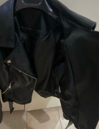 Giacca pelle nera nuova