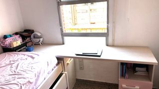 Escritorio infantil rosa y blanco   con cama nido