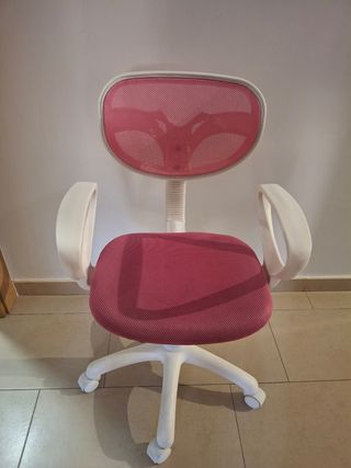 Silla giratoria infantil rosa