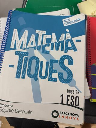 Sophie Germain 1 ESO. Dossier. Matemàtiques