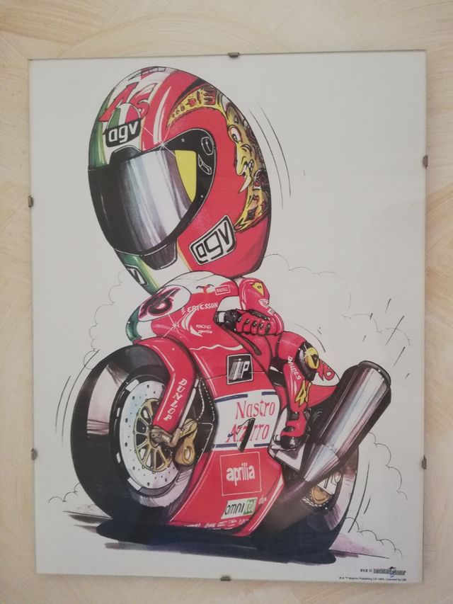 Caricatura Valentino Rossi Aprilia GP Imola Italia