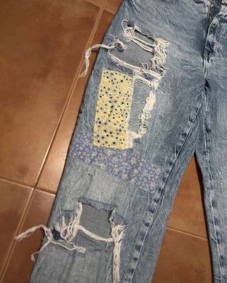 Jeans rotos parches - Vaqueros