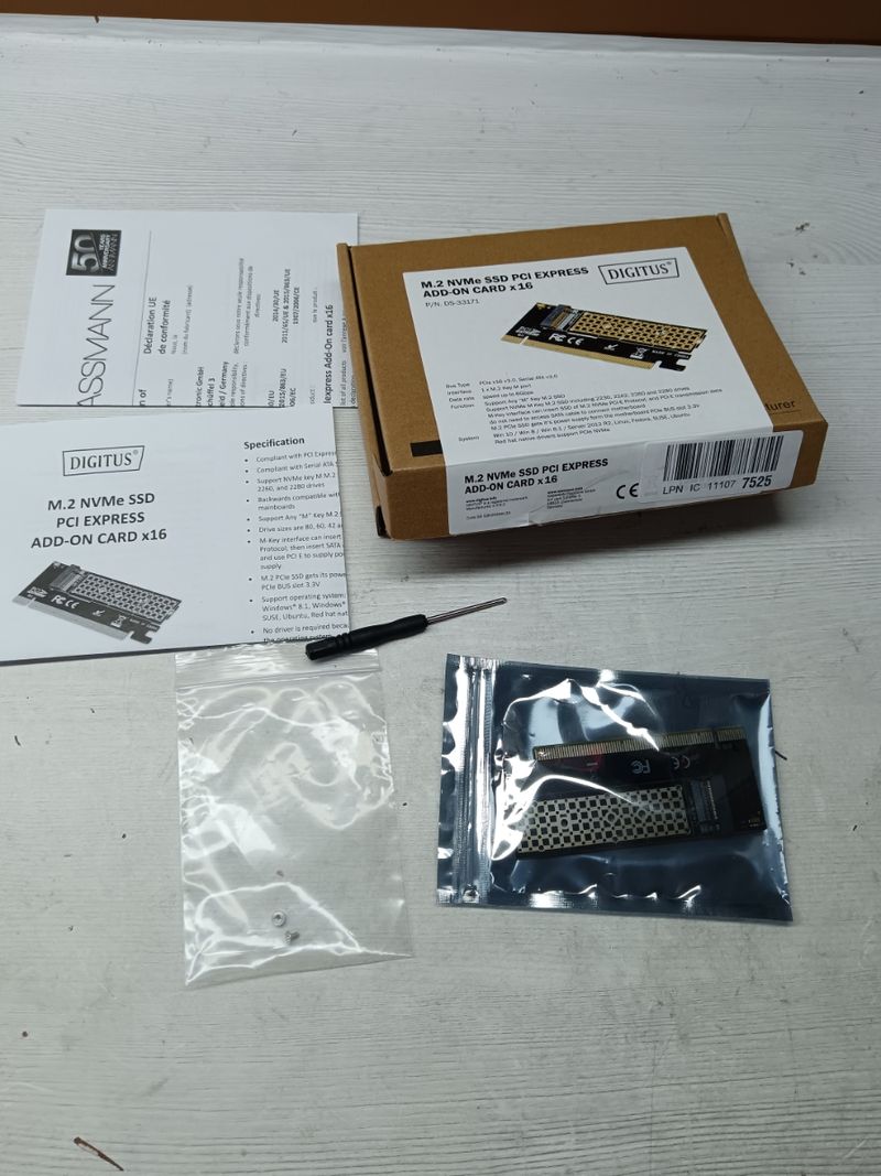 Tarjeta DIGITUS M.2 NVMe PCIe afbeelding 3