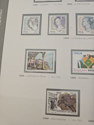 Francobolli Italia 1998: Tematici