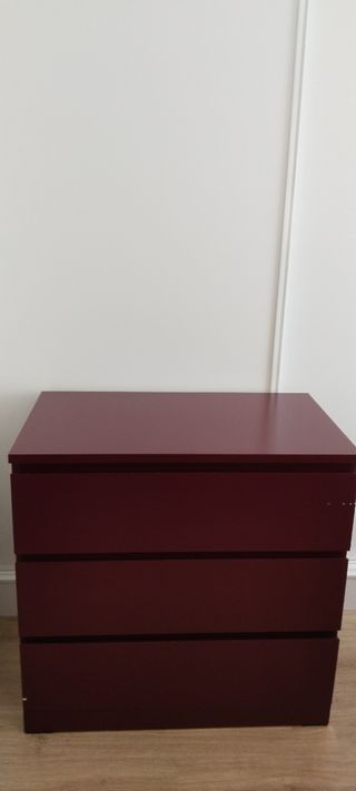 Cajonera Ikea 3 cajones - Granate